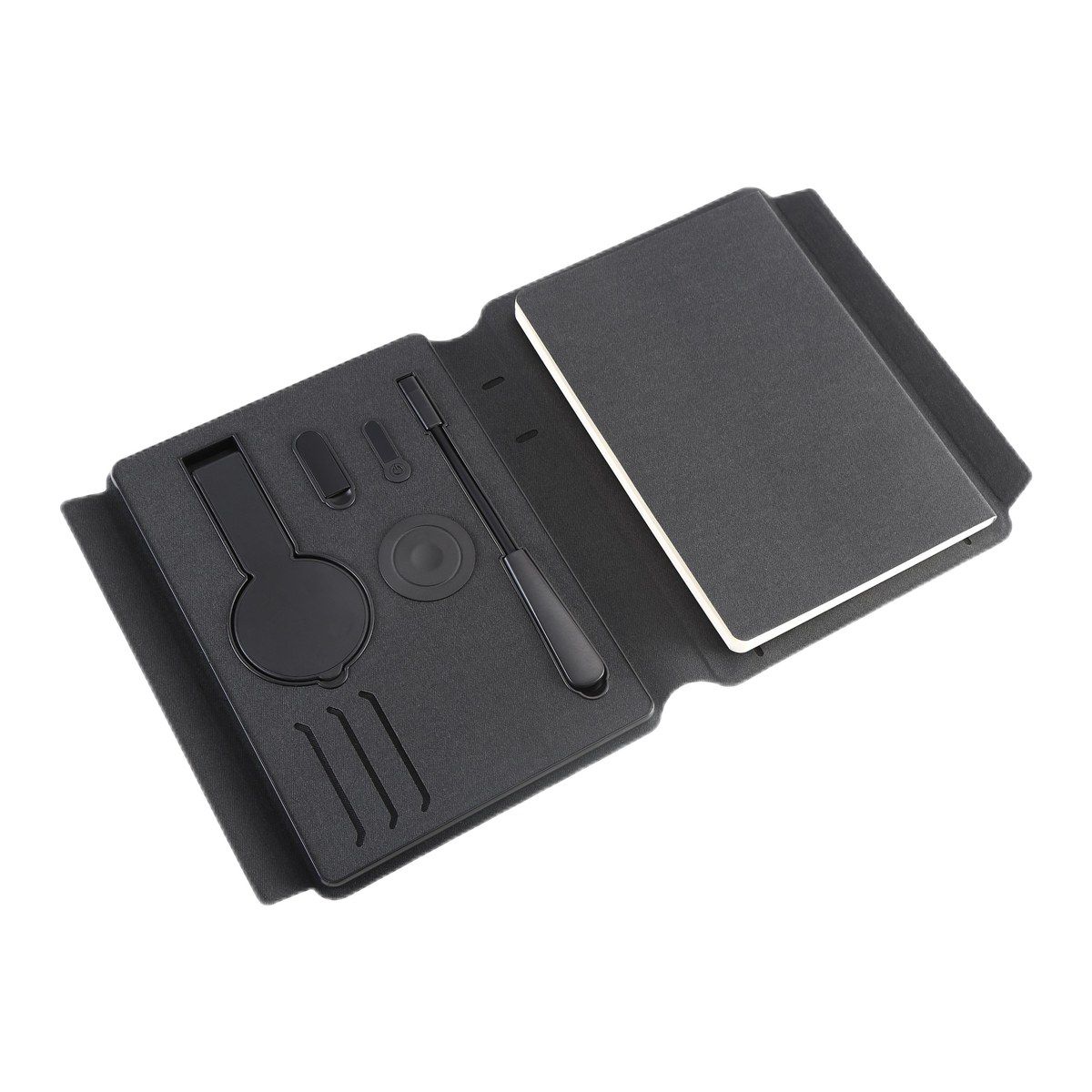Powerbank organizer notebook with tool tray and A5 refill