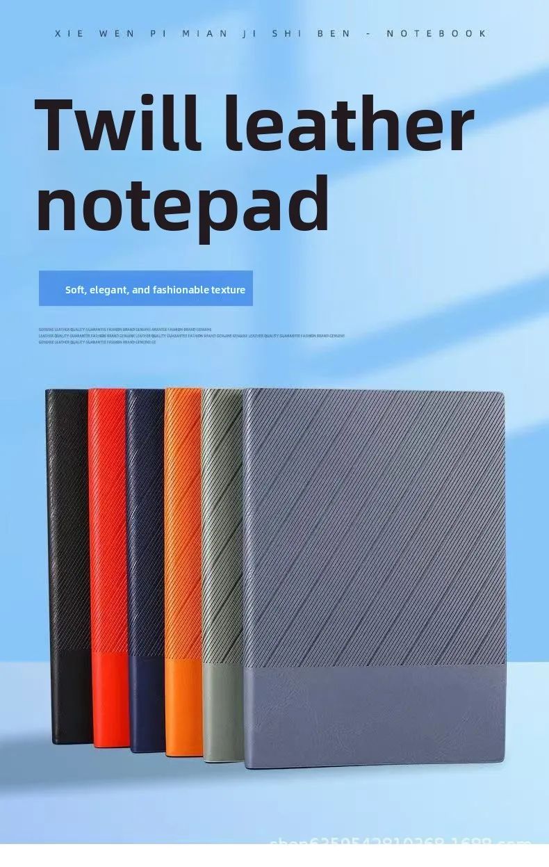 A5 Notebook Gift Set Customizable Stylish Design Faux Leather Cover Wireless Perfect Binding Business Office Meetings Makes, product detail 1