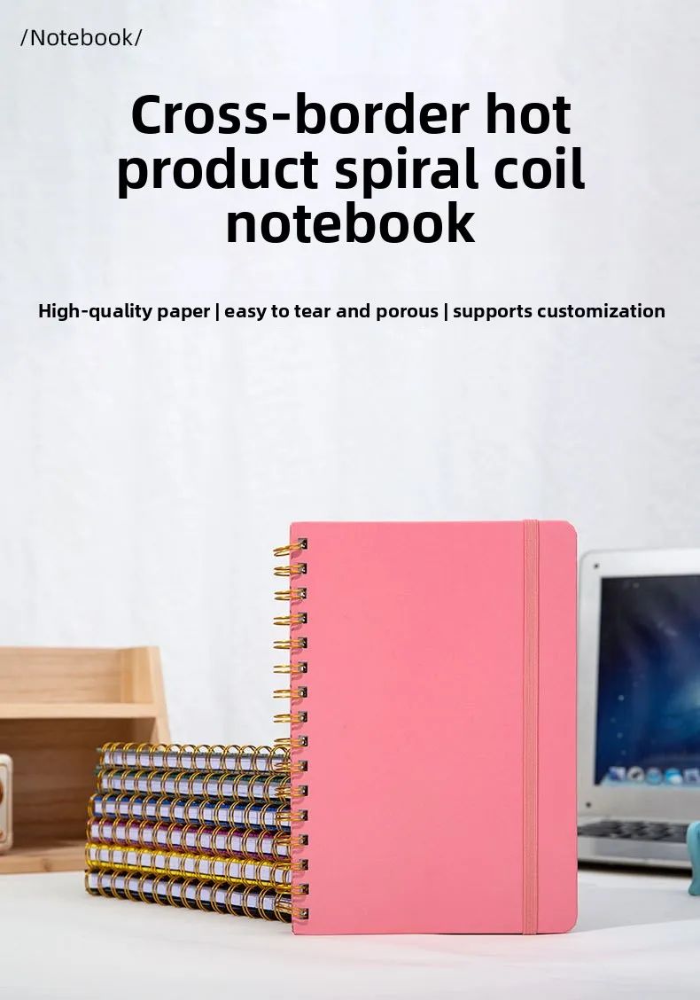 A5 Stylish Design Student Office Gift Spiral-bound Book Customize Logo Smooth Writing Premium Notebbok, product detail 1