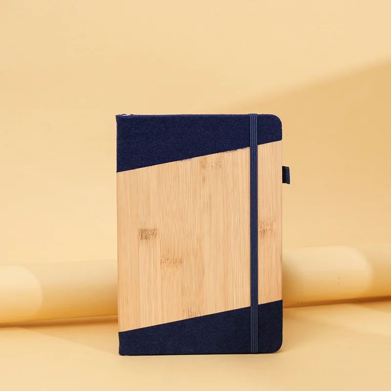 Creative Gift Notebook Business Office Planner Student Custom Logo Notepad Hard Cover A5 Bamboo Notebook, product detail 1