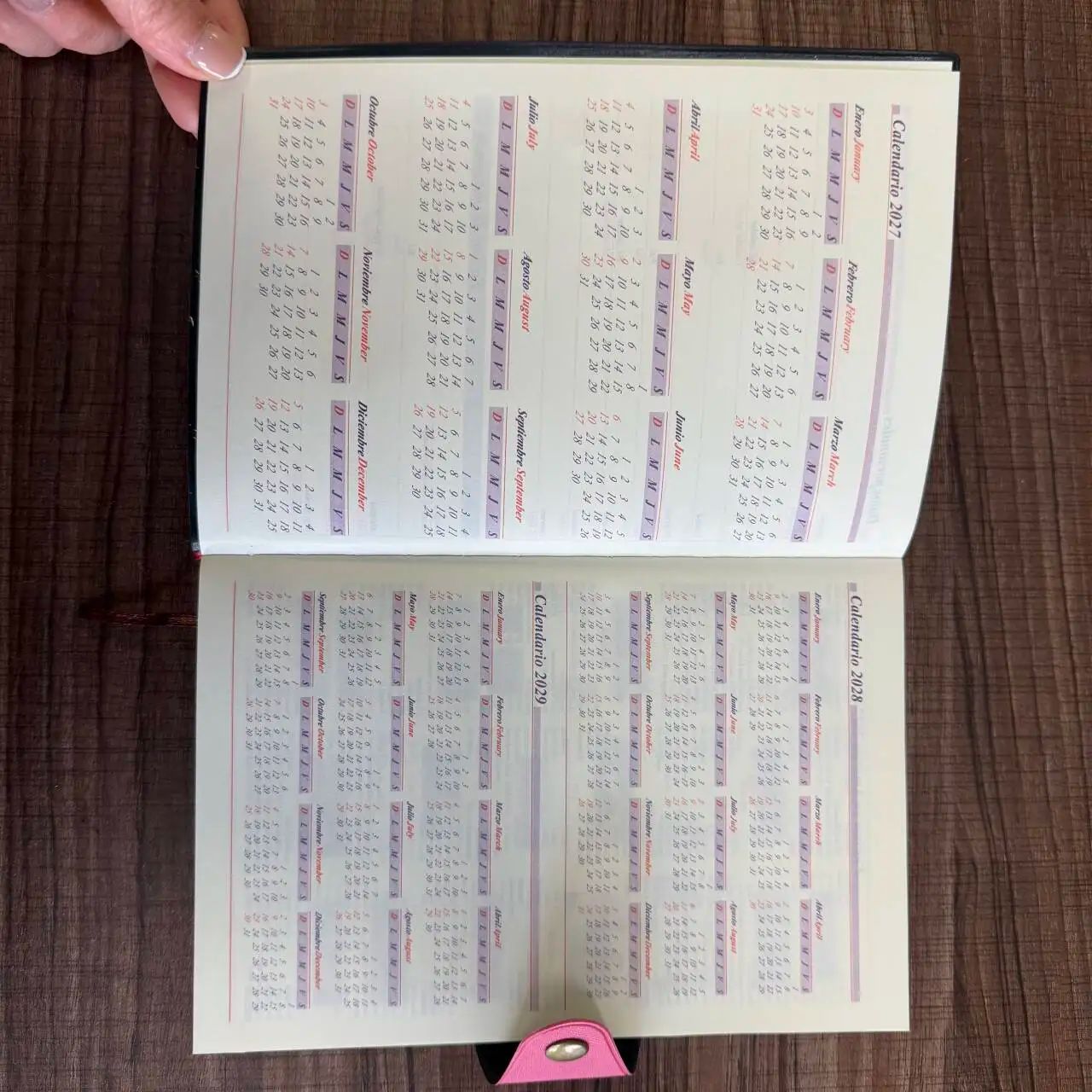 2027 Pvc Cover Spanish Diary Custom Logo Agenda Office Planner Weekly Notebook, product detail 1