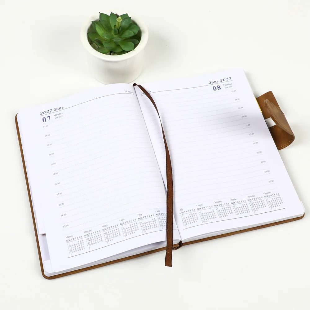 2027 English Agenda Schedule Spanish Planner Daily Plan Efficiency Gift Organizer Custom Logo Diary, product detail 1