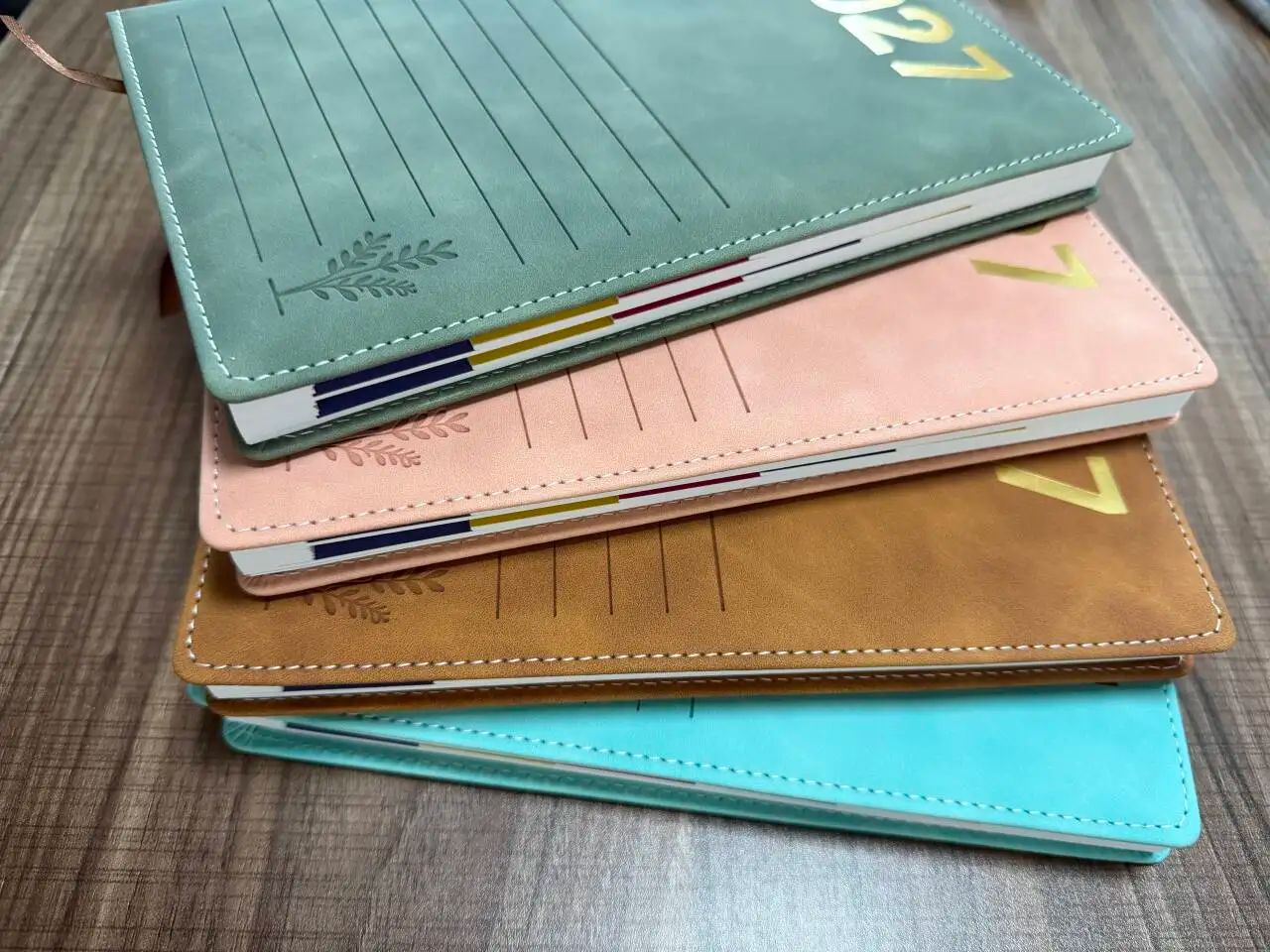 A5 English Diary Custom Cover Inner Design Printing Notebooks Planner Journal Book, product detail 2