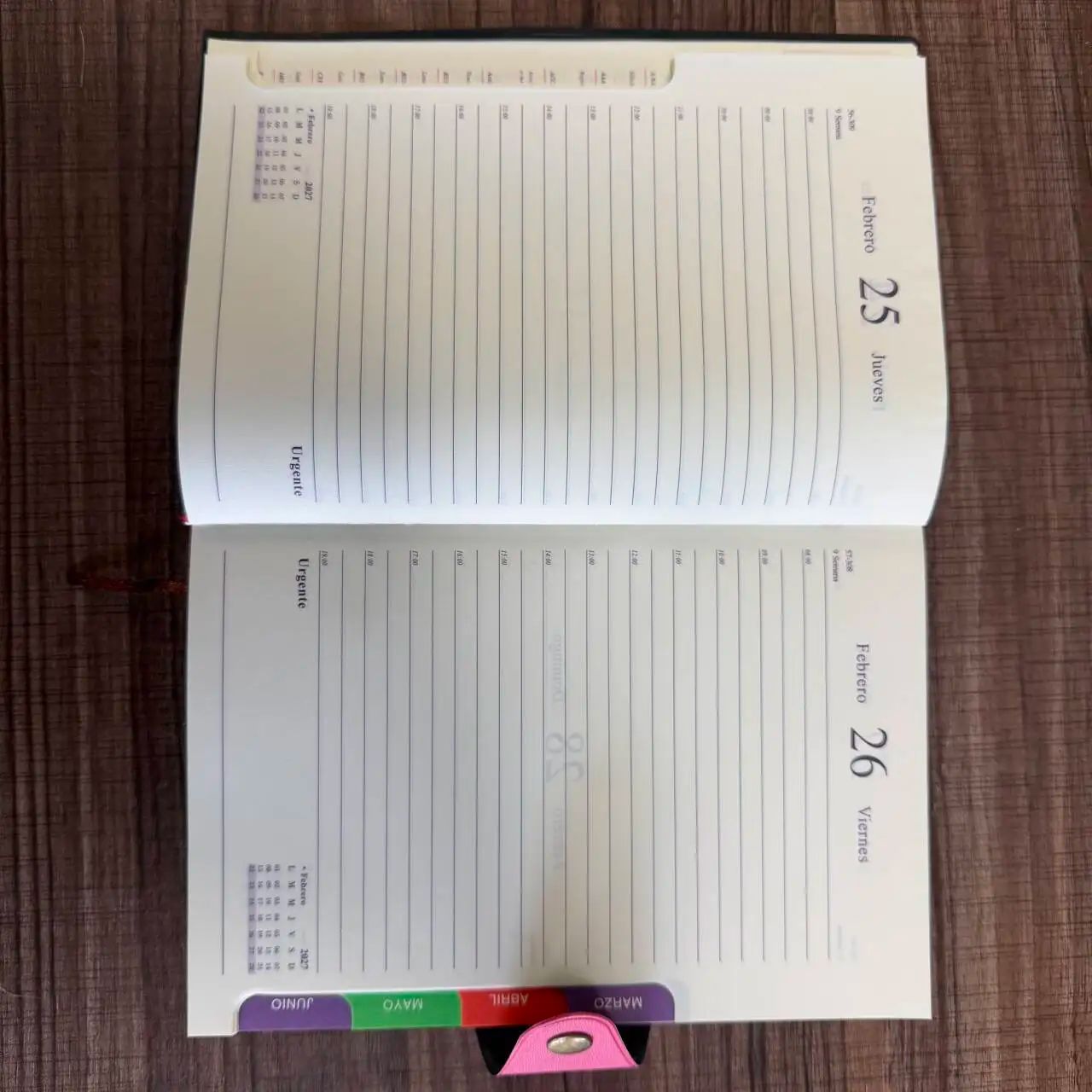 2027 Pvc Cover Spanish Diary Custom Logo Agenda Office Planner Weekly Notebook, product detail 2