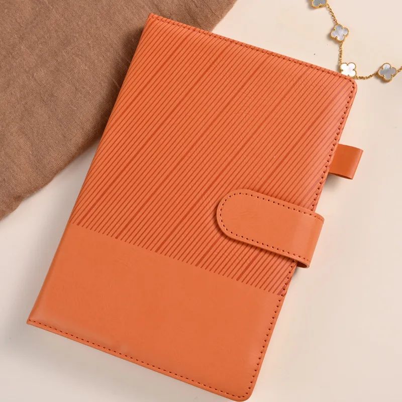 Custom Cover Business Style Notebook Pu Leather A5 Office Agenda Planner Journal Book, product detail 2