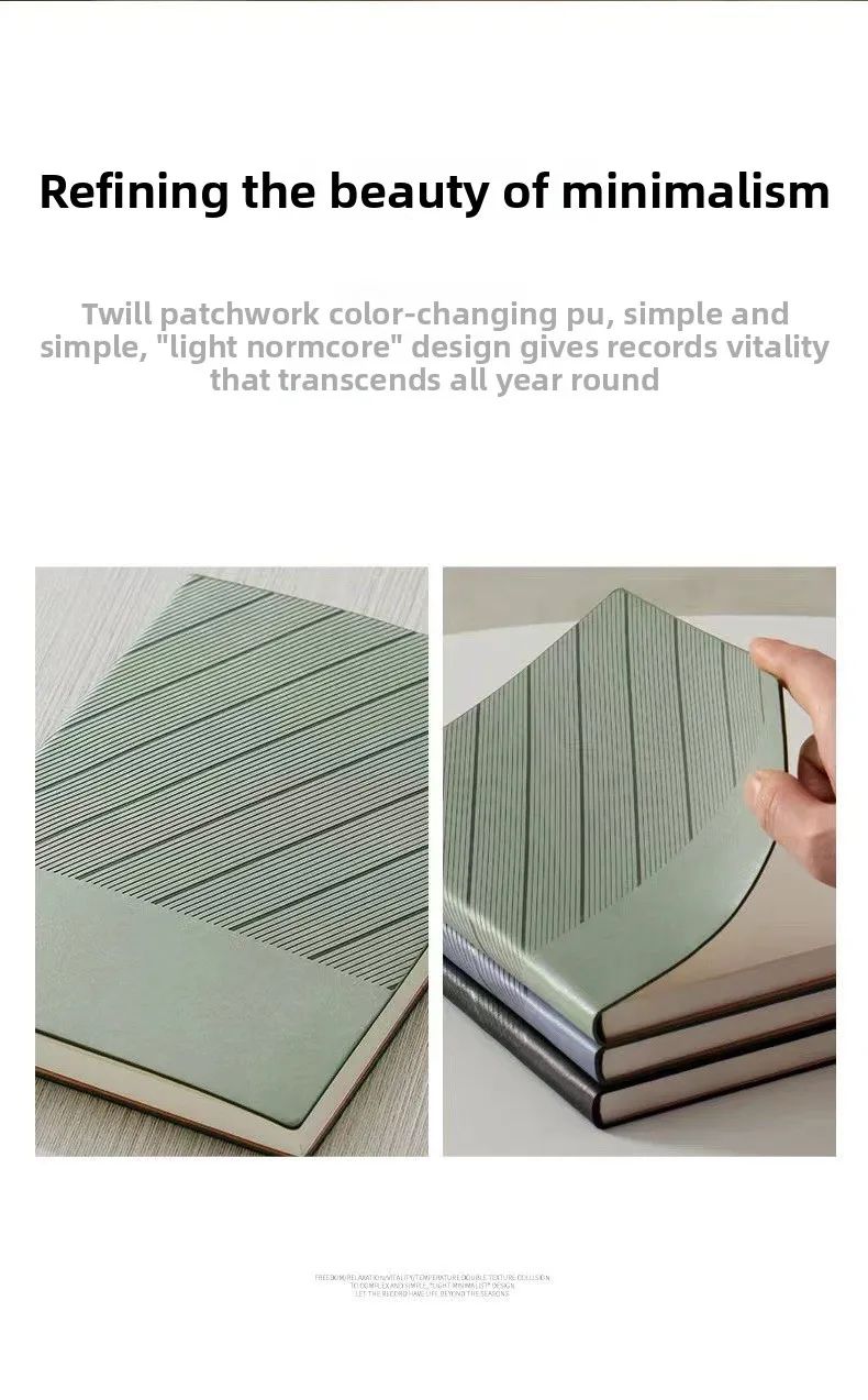 A5 Notebook Gift Set Customizable Stylish Design Faux Leather Cover Wireless Perfect Binding Business Office Meetings Makes, product detail 3