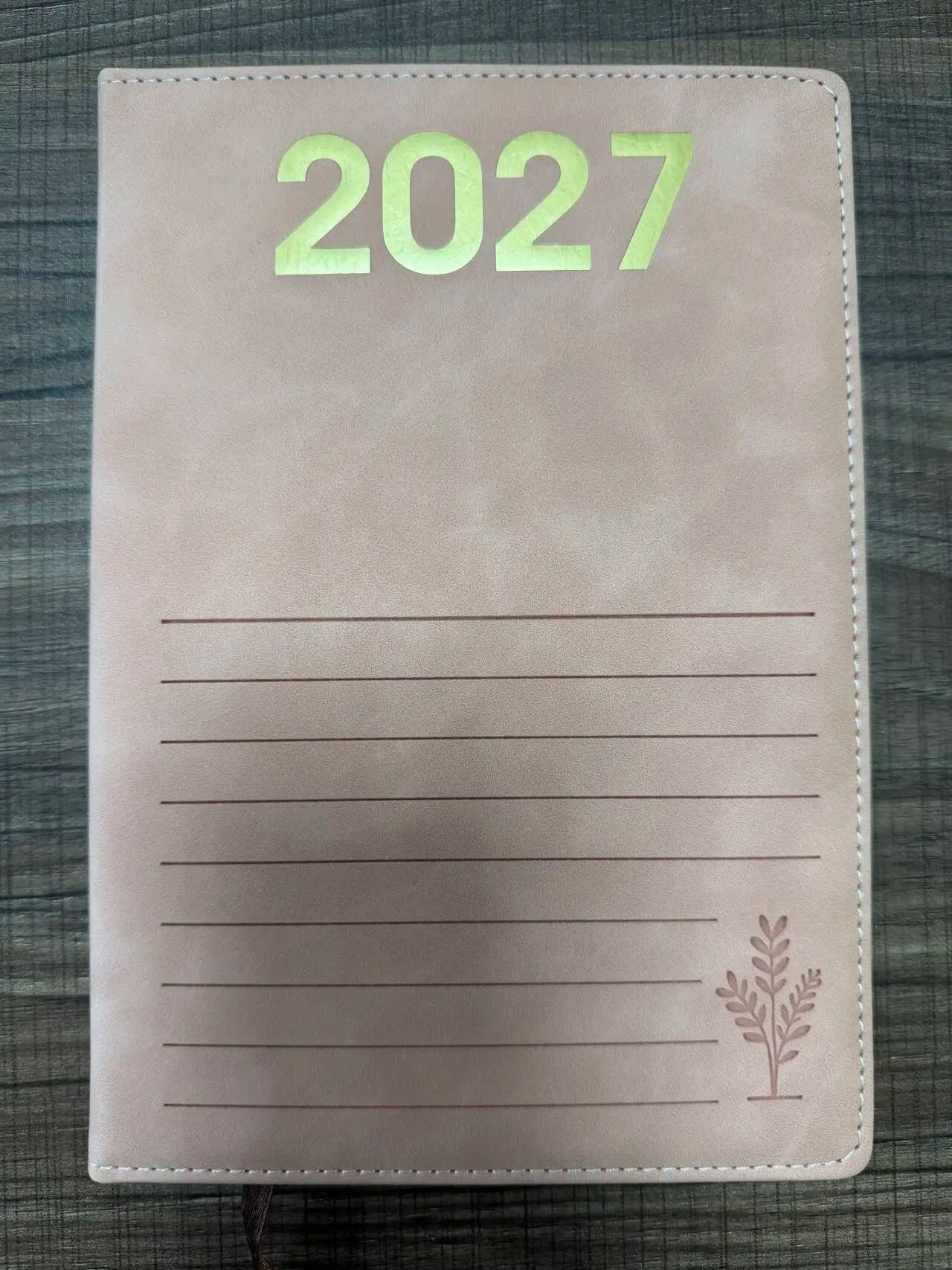 A5 English Diary Custom Cover Inner Design Printing Notebooks Planner Journal Book, product detail 3