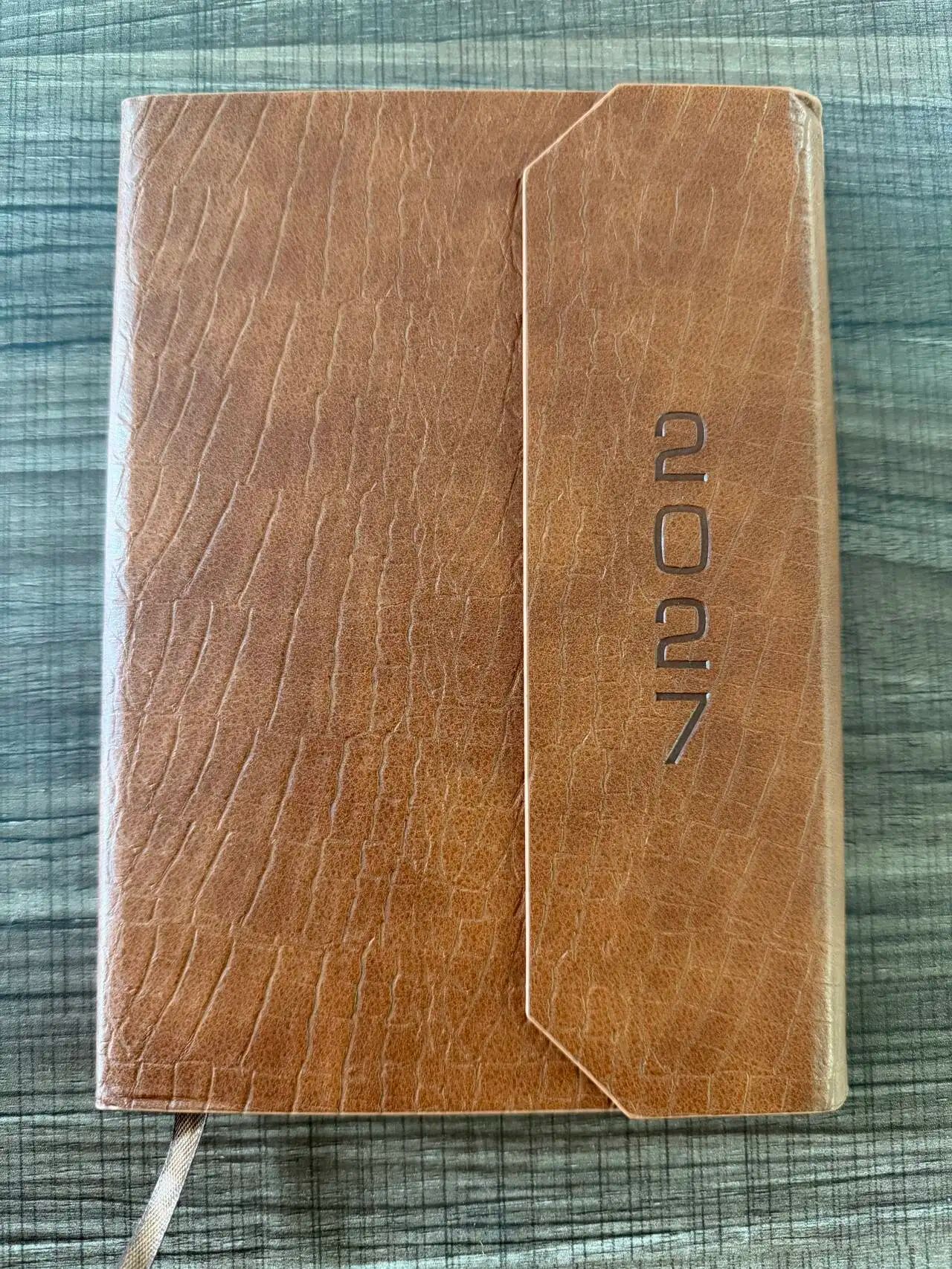 2027 3 Fold Daily Diary Custom Cover Design Planner A5 Executive Agendas in Spanish or Enlish, product detail 3