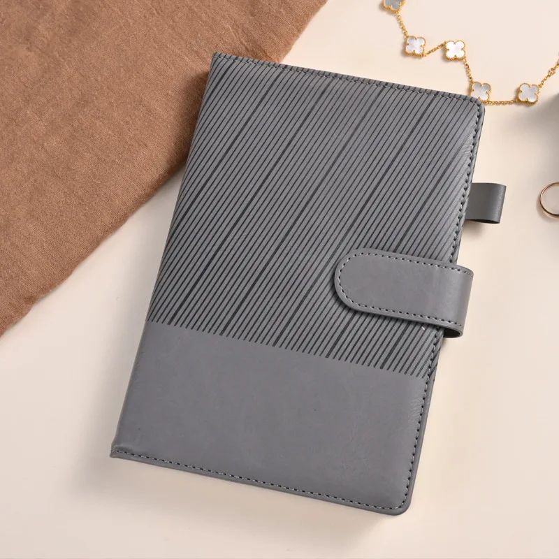 Custom Cover Business Style Notebook Pu Leather A5 Office Agenda Planner Journal Book, product detail 4