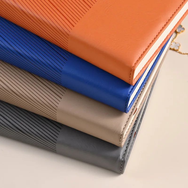 Custom Cover Business Style Notebook Pu Leather A5 Office Agenda Planner Journal Book, product detail 5