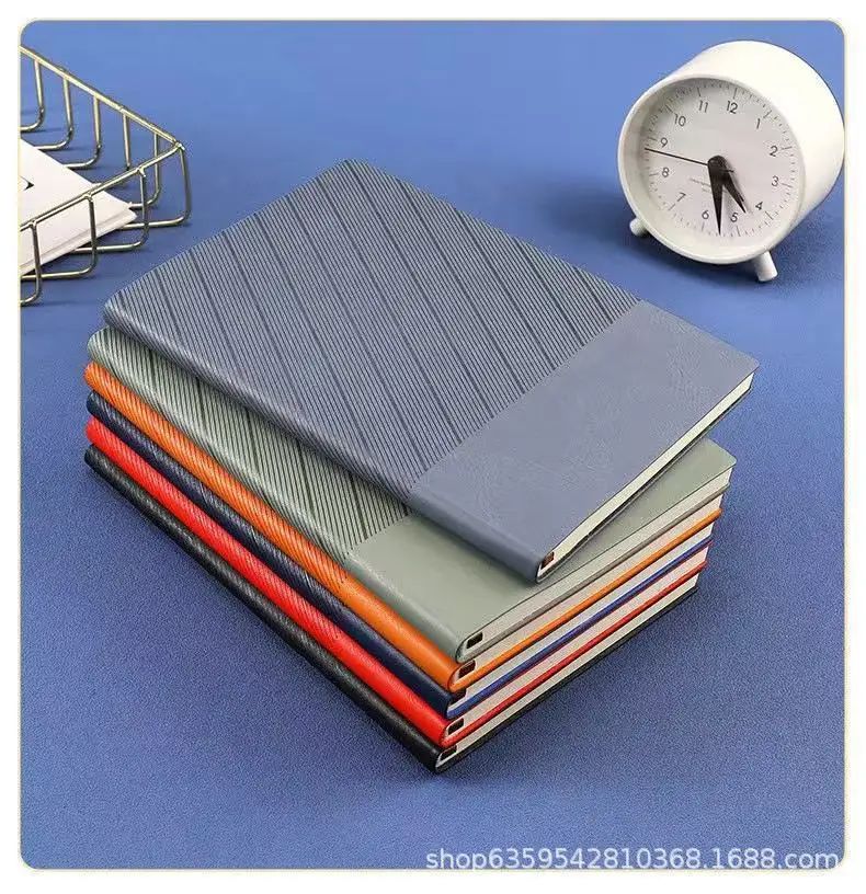 A5 Notebook Gift Set Customizable Stylish Design Faux Leather Cover Wireless Perfect Binding Business Office Meetings Makes, product detail 5