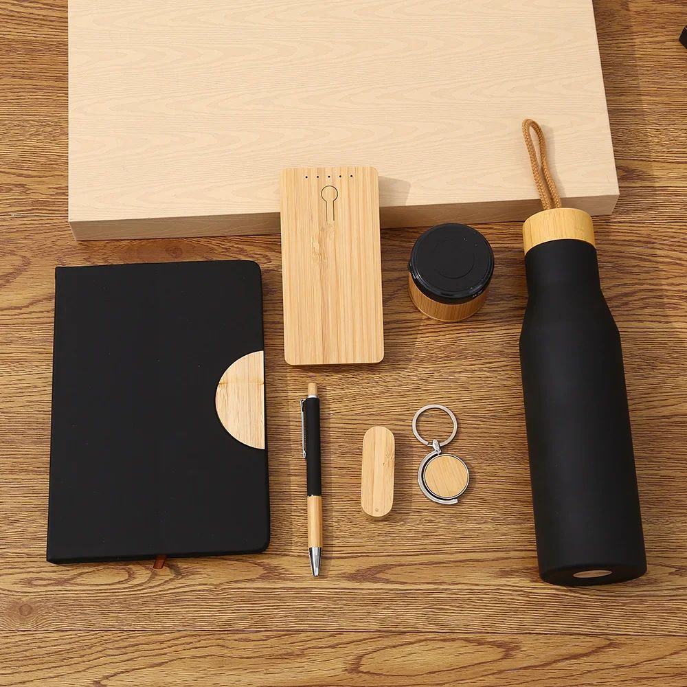Premium Luxury Pen Keychain Business Gift Thermal Mug Notebook USB Flash Souvenir Practical Power Bank Custom Speaker Gift Set, product detail 5