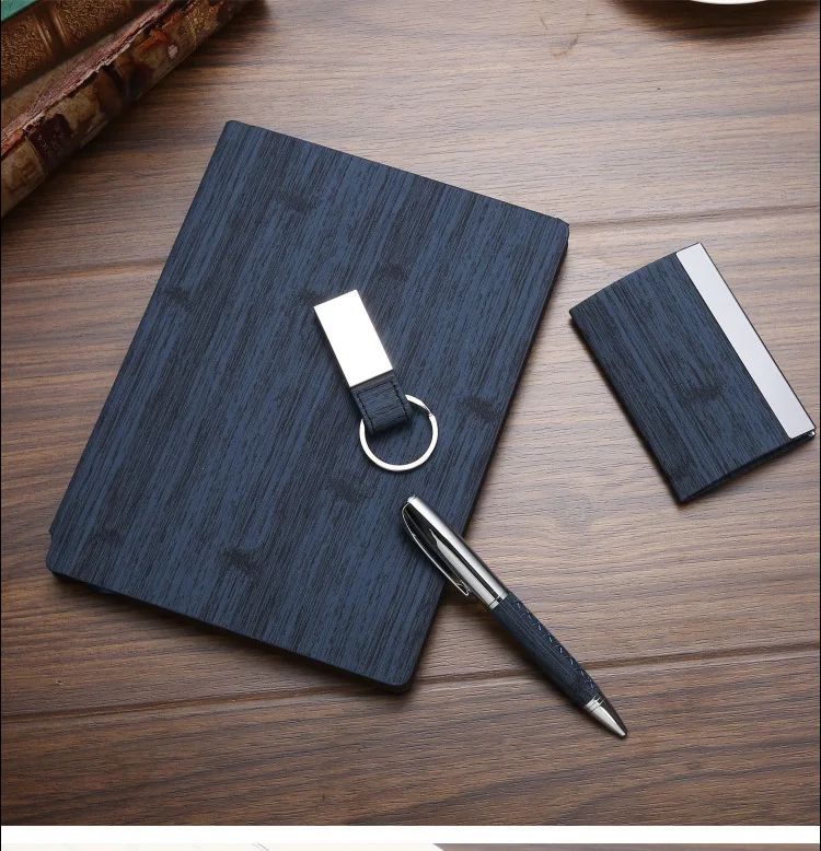 Notebook Keychain Personalized Modern Minimalist Pen Business Office Gift Card Holder Custom Logo Gift Set, product detail 5