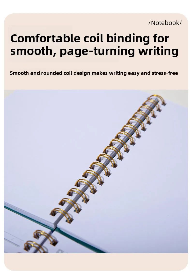 A5 Stylish Design Student Office Gift Spiral-bound Book Customize Logo Smooth Writing Premium Notebbok, product detail 6