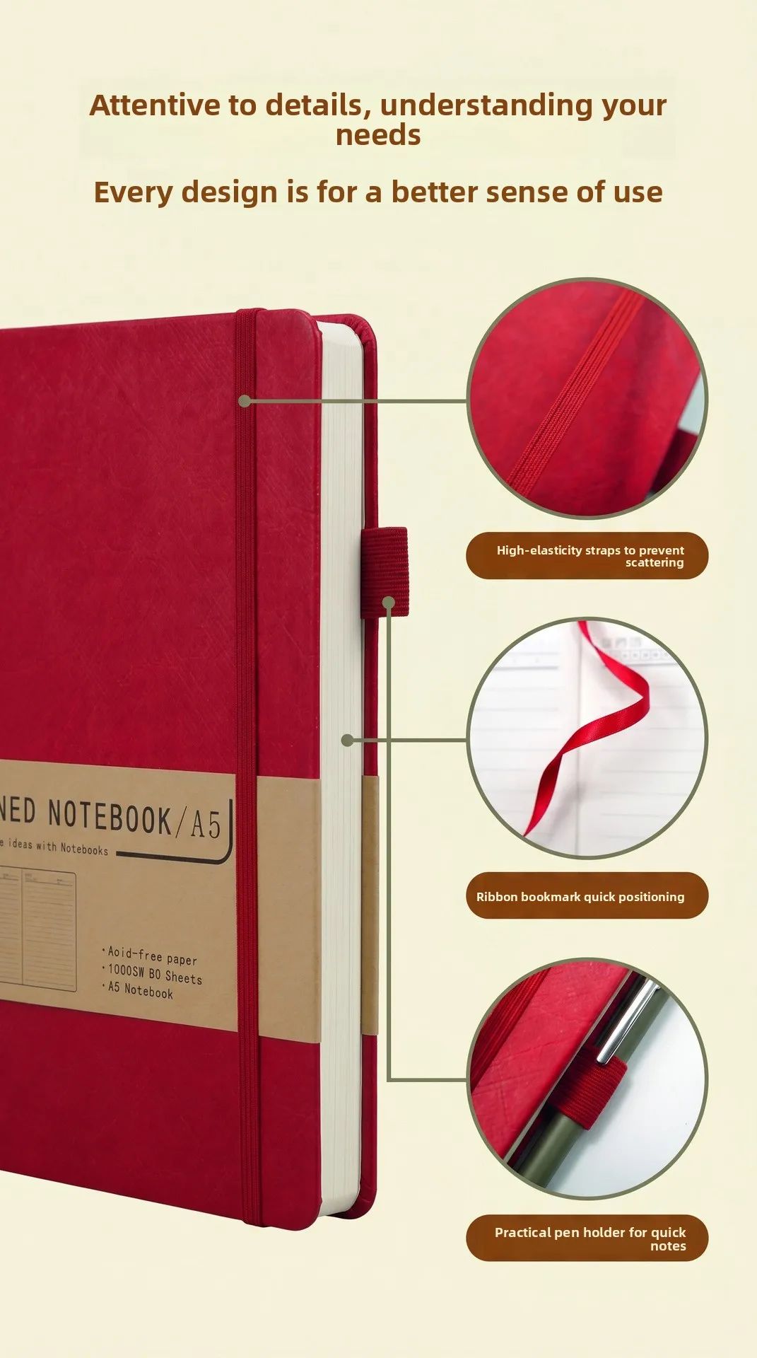 A5 DuPont Paper Notepad Custom Made Acid-free Paper Eco-Friendly Business Office Personal Logo Notebook, product detail 6