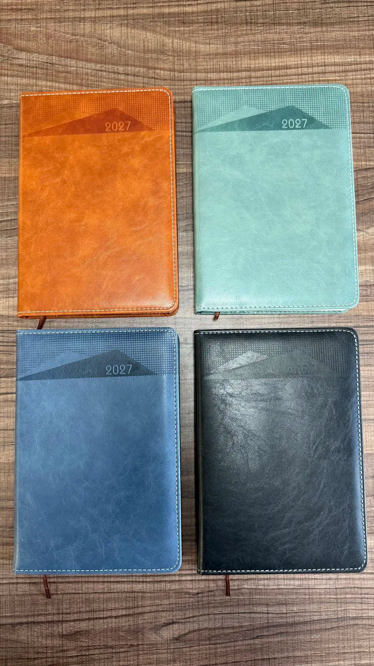 2027 diary A5 custom business notebook agenda office planner weekly journal book pu leather, product detail 7
