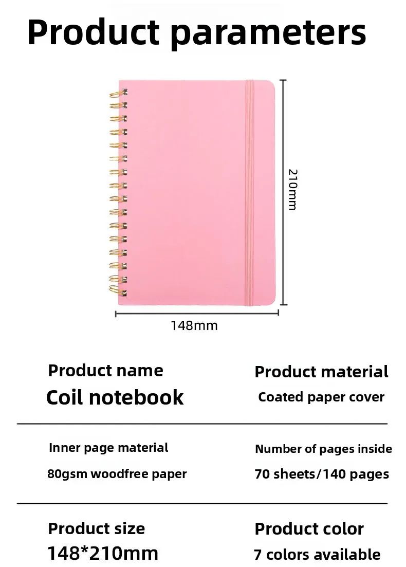 A5 Stylish Design Student Office Gift Spiral-bound Book Customize Logo Smooth Writing Premium Notebbok, product detail 7