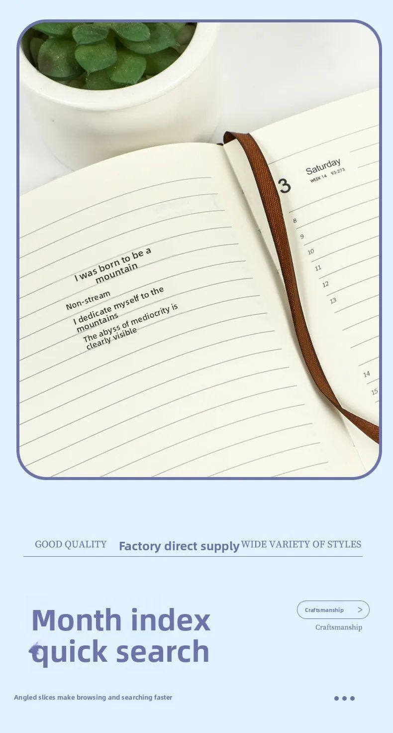 Agenda English Spanish Effective Planner Notebook 2027 Whole Year Logo Custom French A5 Diary, product detail 8
