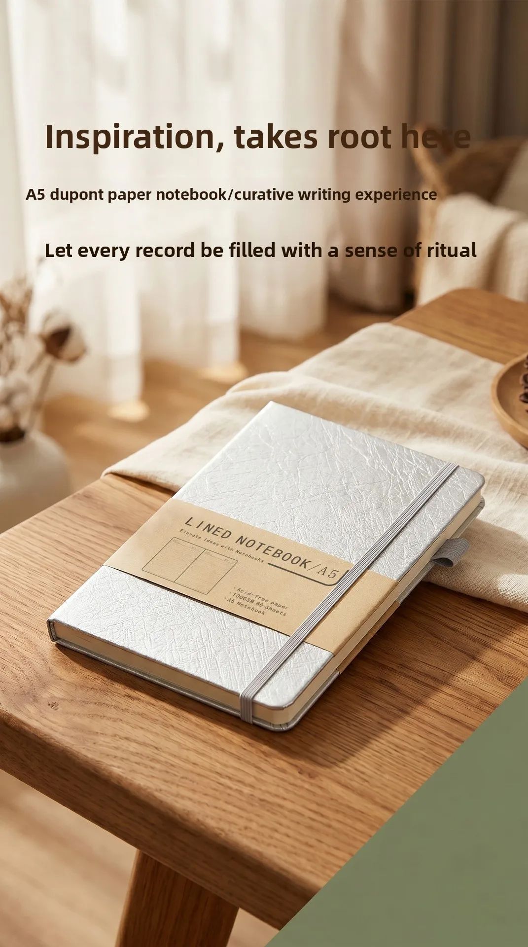 A5 DuPont Paper Notepad Custom Made Acid-free Paper Eco-Friendly Business Office Personal Logo Notebook, product detail 7