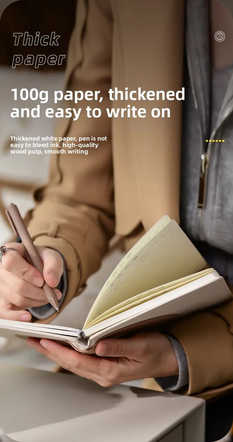 New High-end Cross-border Exclusive Spiral Faux Leather Notebook Customizable logo Study Office Work Business Meetings, product detail 8