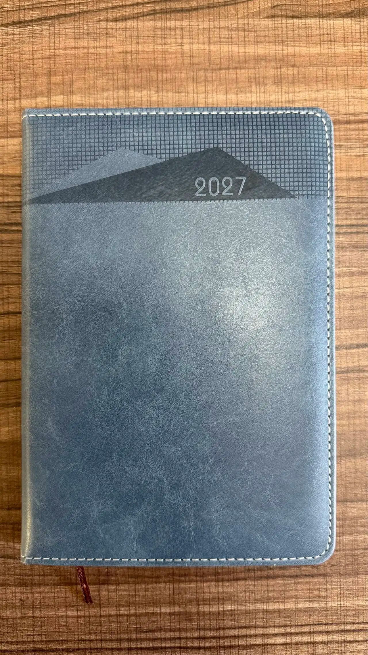 2027 diary A5 custom business notebook agenda office planner weekly journal book pu leather, product detail 8