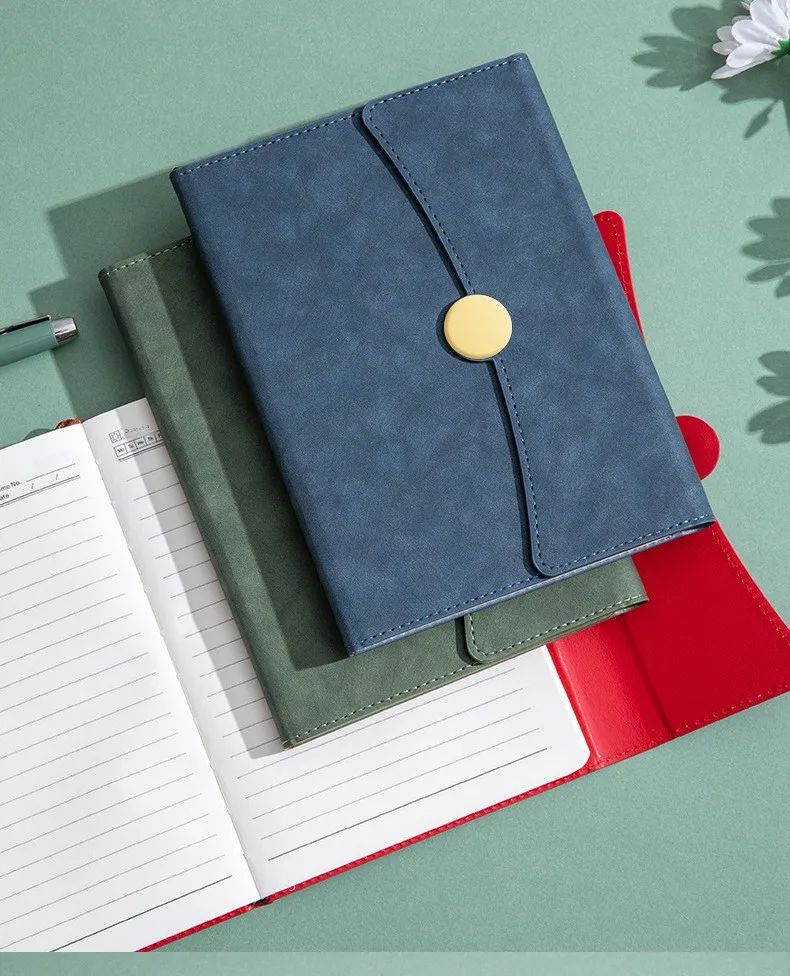 A5 Business Notebook Custom Logo Gift Box Set with Faux Leather Cover and Eye-Protective Paper for High-Value Meetings, product detail 9