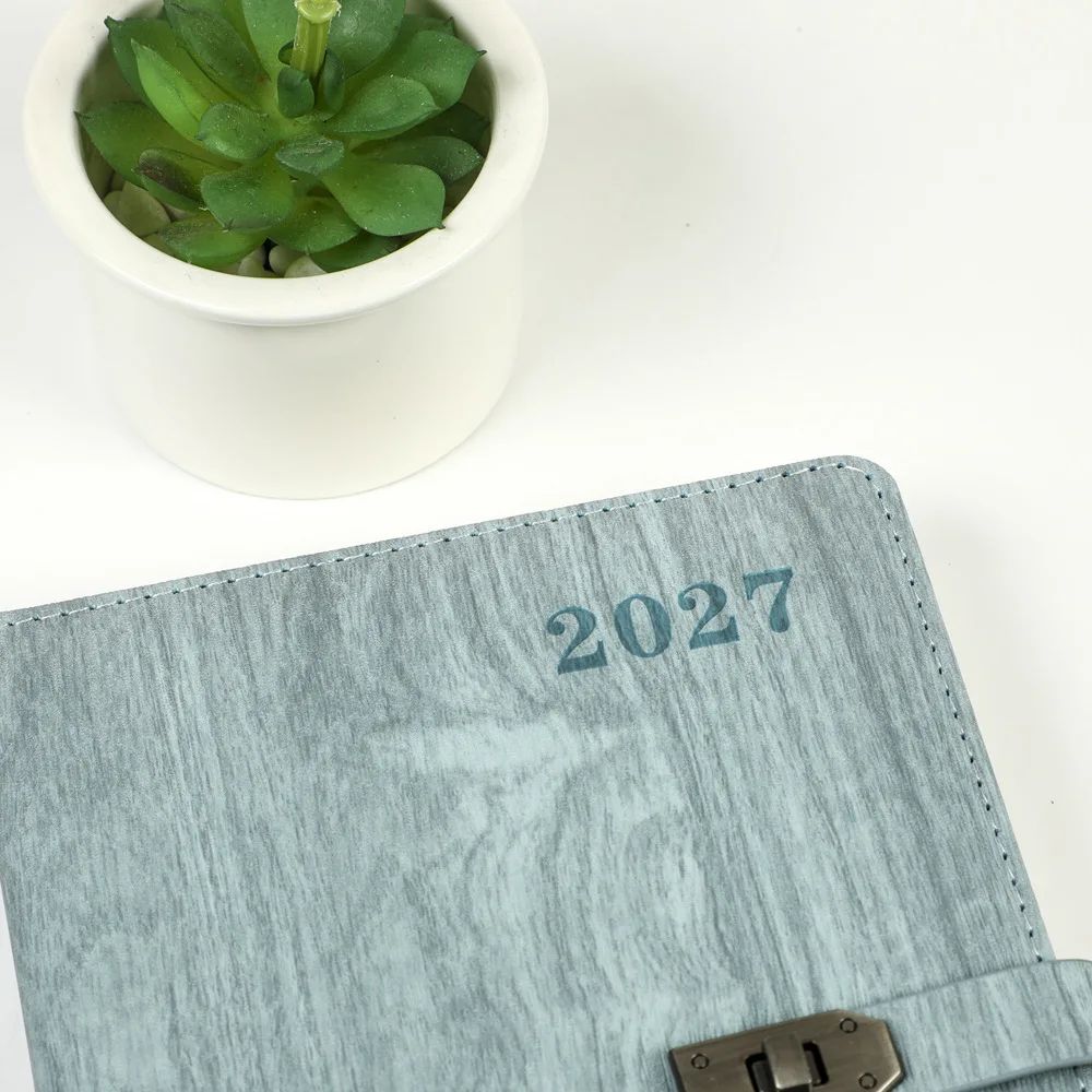 Business Gift Notebook Agenda English 2027 Custom Spanish Luxury A5 Diary With Lock, product detail 9