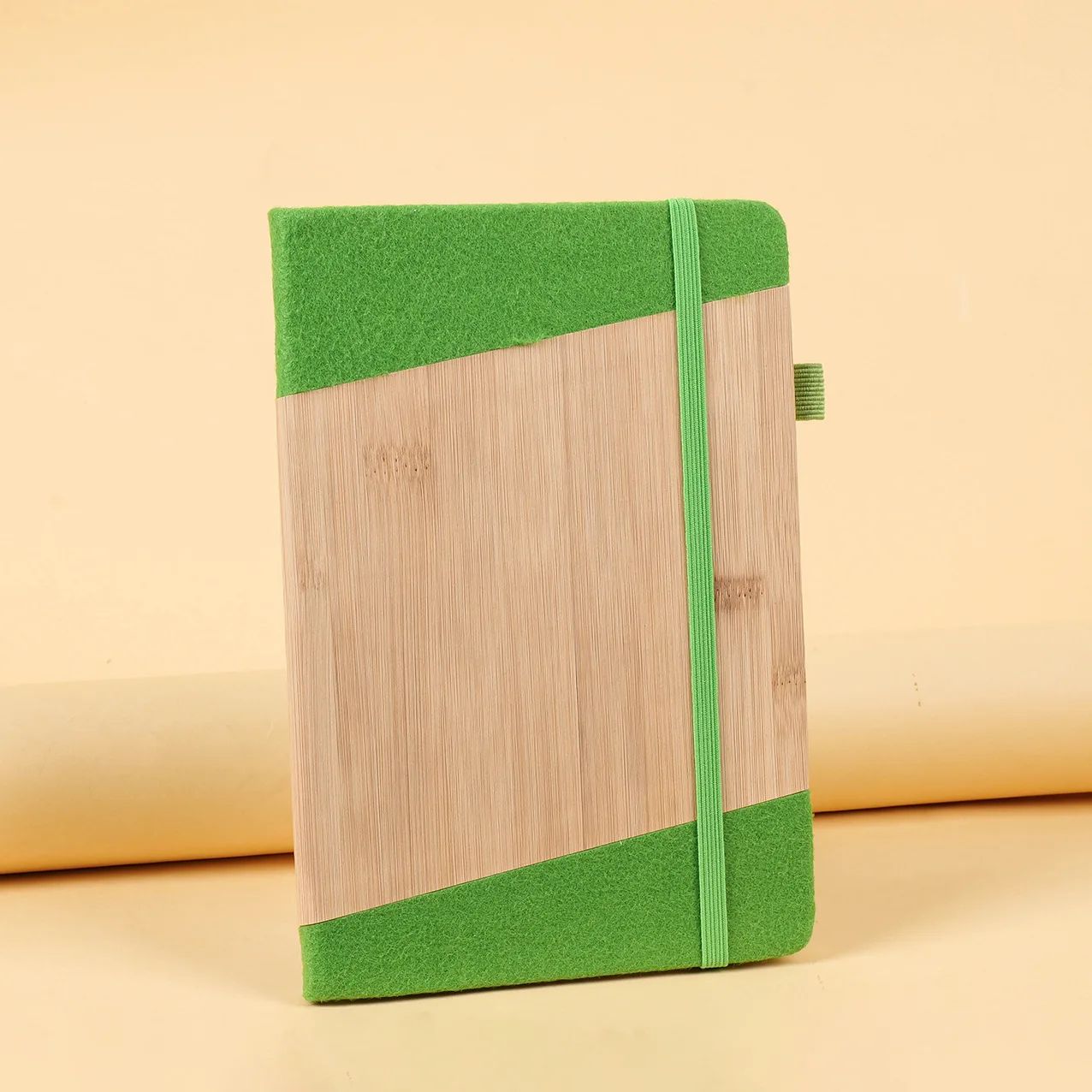Creative Gift Notebook Business Office Planner Student Custom Logo Notepad Hard Cover A5 Bamboo Notebook, product detail 10