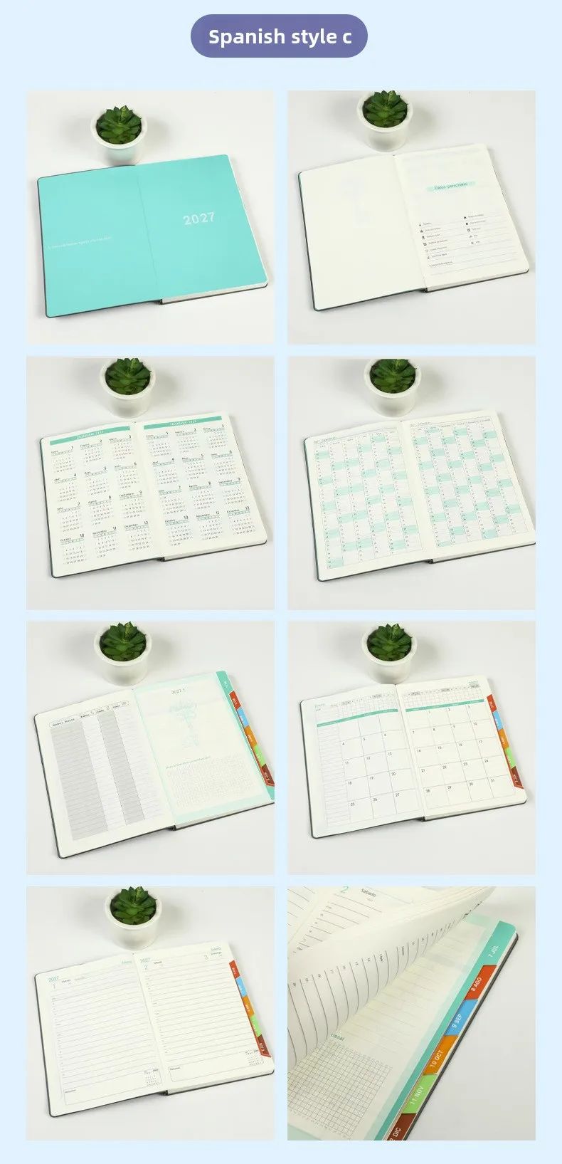 Agenda English Spanish Effective Planner Notebook 2027 Whole Year Logo Custom French A5 Diary, product detail 10