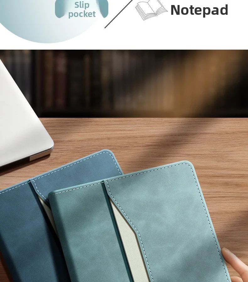 2026 Business-Style Faux Leather Cover Notebook Wireless Perfect Binding for Office Note-Taking Meeting Minutes Journaling, product detail 11
