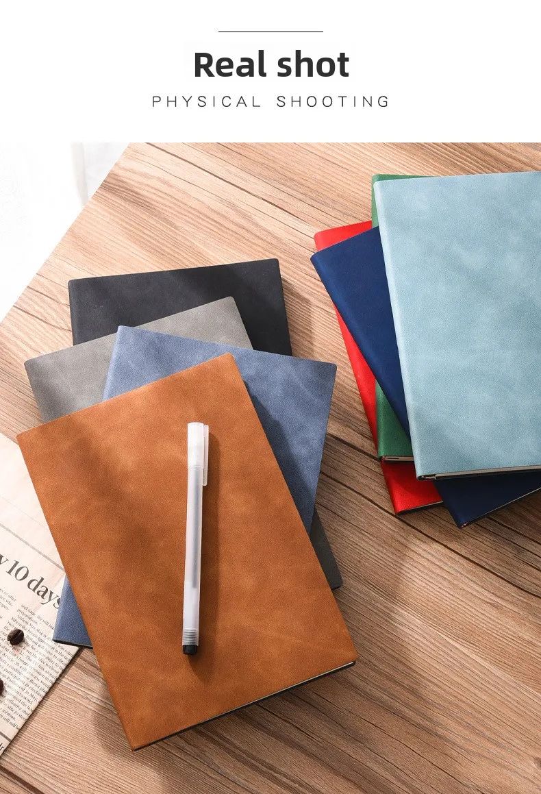 A5/B5 Custom Logo Business Office Gift Notebook with Polyurethane Cover Extra Thickness & Minimalist Design, product detail 11