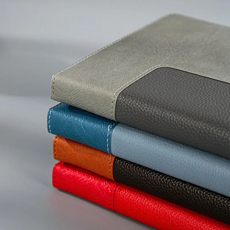 Exquisite PU Leather A5 Business Office Student Notepad Custom Logo Notebook With Magnetic Snap, product detail 11