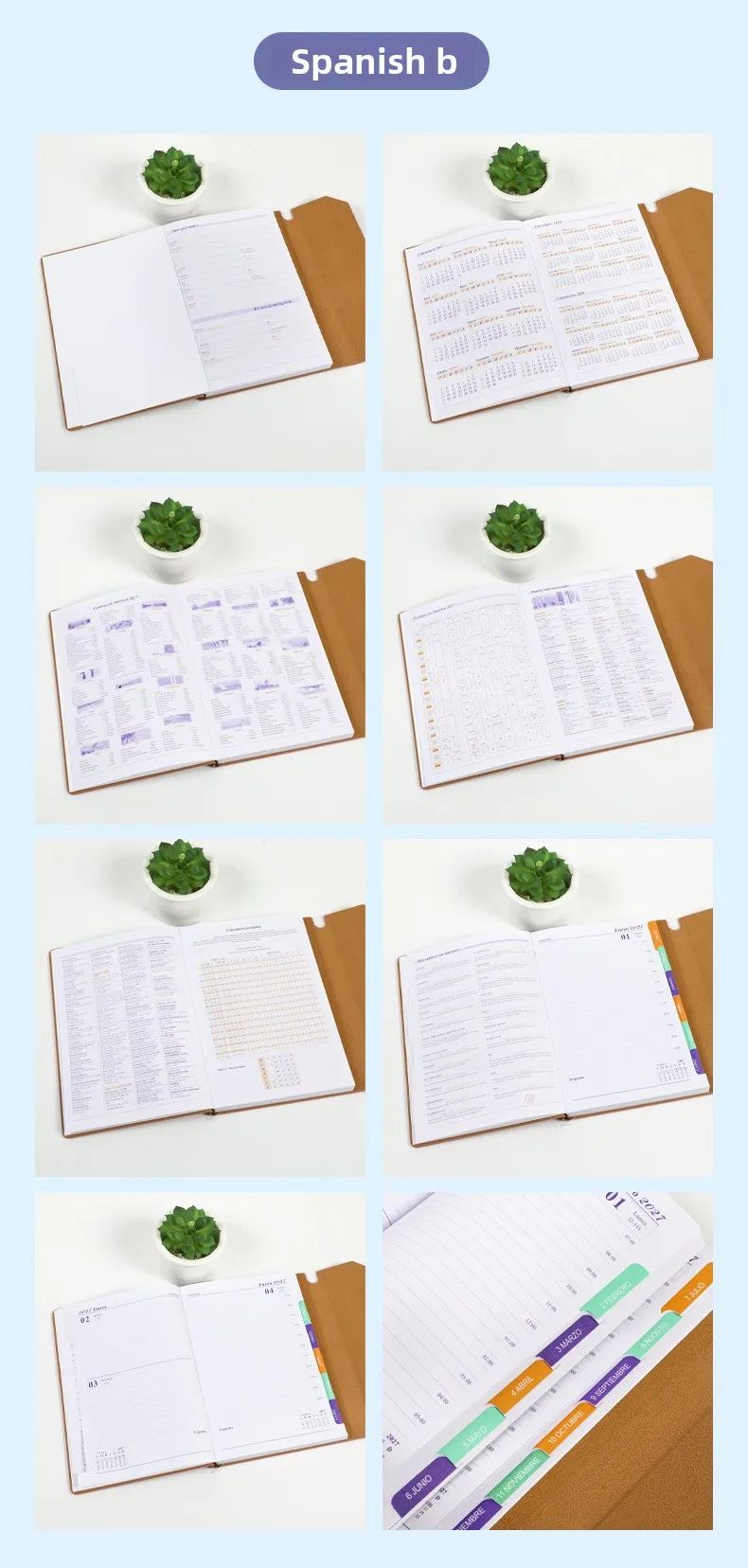Agenda English Spanish Effective Planner Notebook 2027 Whole Year Logo Custom French A5 Diary, product detail 9