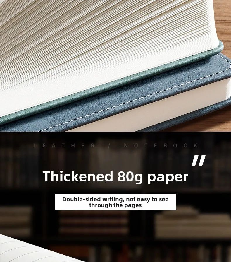 2026 Business-Style Faux Leather Cover Notebook Wireless Perfect Binding for Office Note-Taking Meeting Minutes Journaling, product detail 13