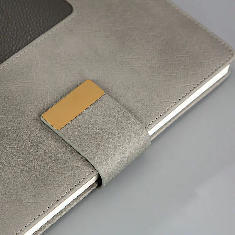 Exquisite PU Leather A5 Business Office Student Notepad Custom Logo Notebook With Magnetic Snap, product detail 13