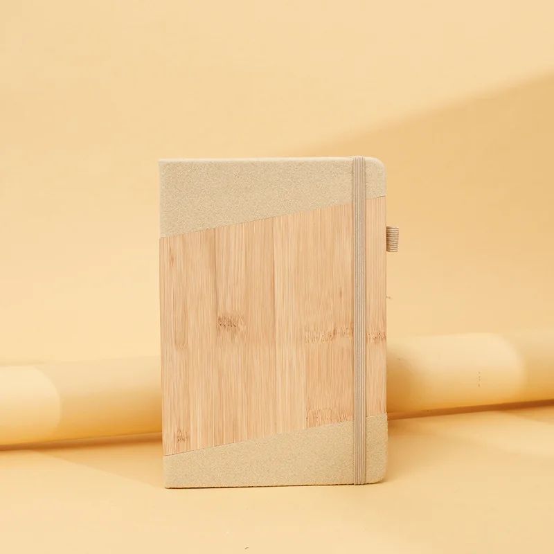 Creative Gift Notebook Business Office Planner Student Custom Logo Notepad Hard Cover A5 Bamboo Notebook, product detail 14