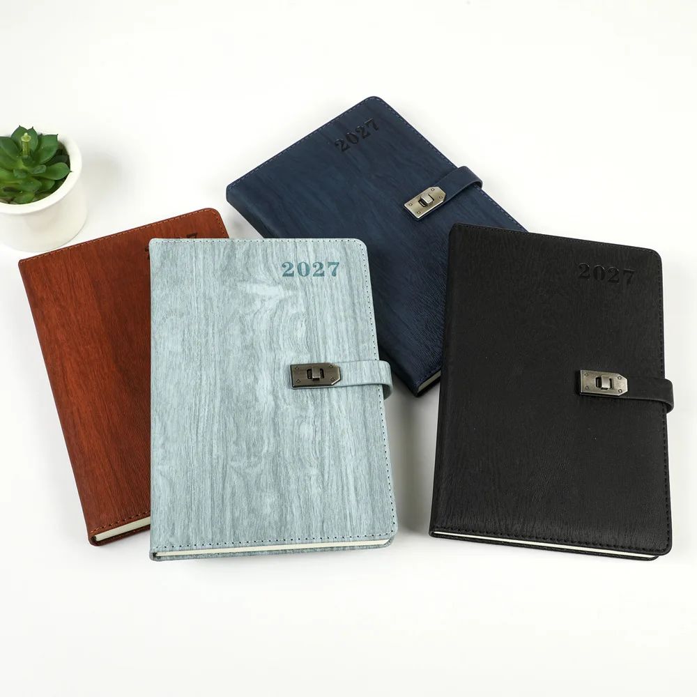 Business Gift Notebook Agenda English 2027 Custom Spanish Luxury A5 Diary With Lock, product detail 15