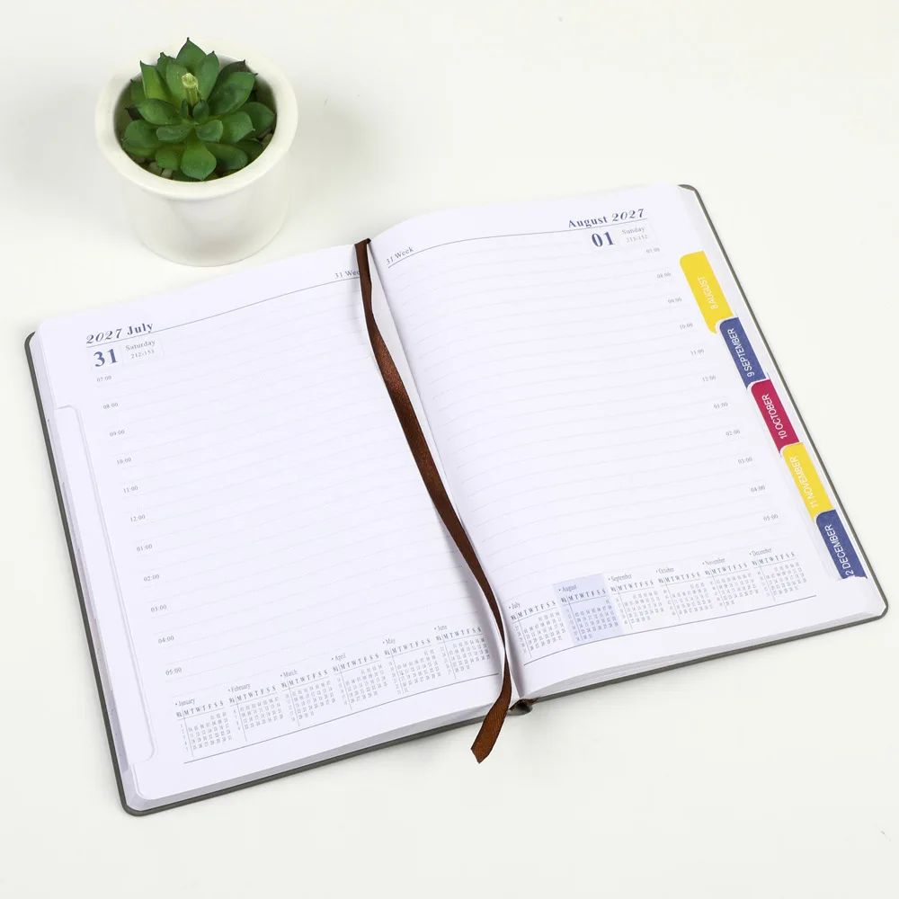 Agenda English Spanish Effective Planner Notebook 2027 Whole Year Logo Custom French A5 Diary, product detail 18