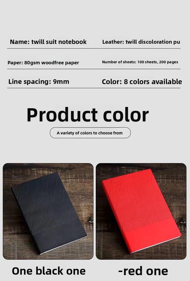 A5 Notebook Gift Set Customizable Stylish Design Faux Leather Cover Wireless Perfect Binding Business Office Meetings Makes, product detail 18