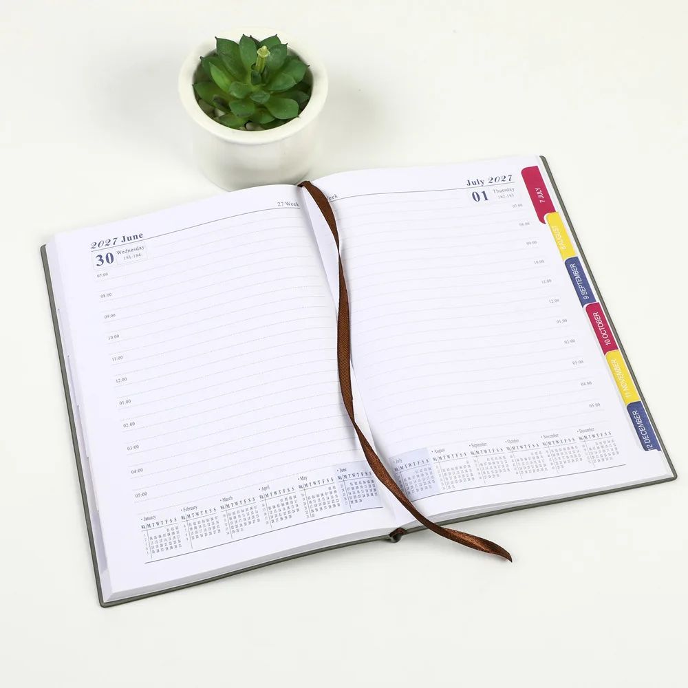 2027 Spanish Agenda Planner Custom Logo 365 Days Daily Notebook Promotional English Spanish Diary, product detail 19