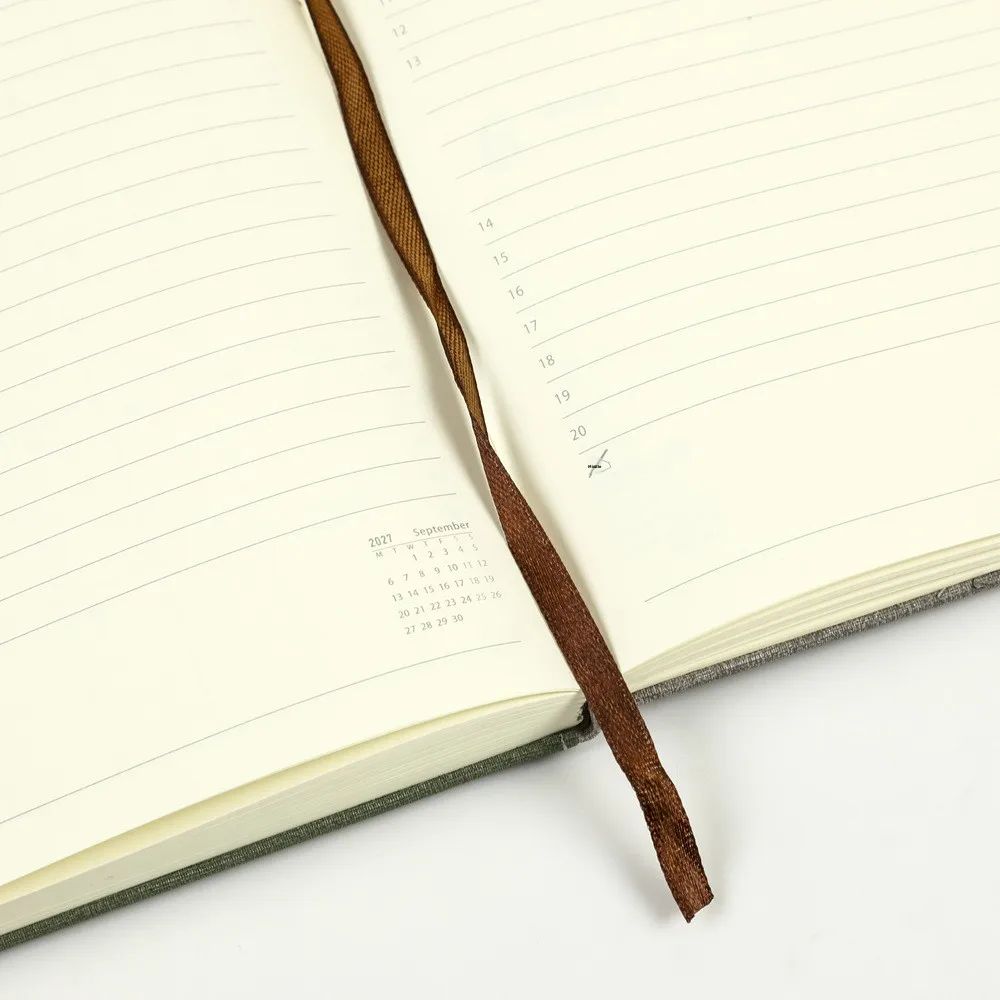 2027 Diary English Notebook Spanish OEM Logo Daily Agenda With Pen Holder, product detail 20
