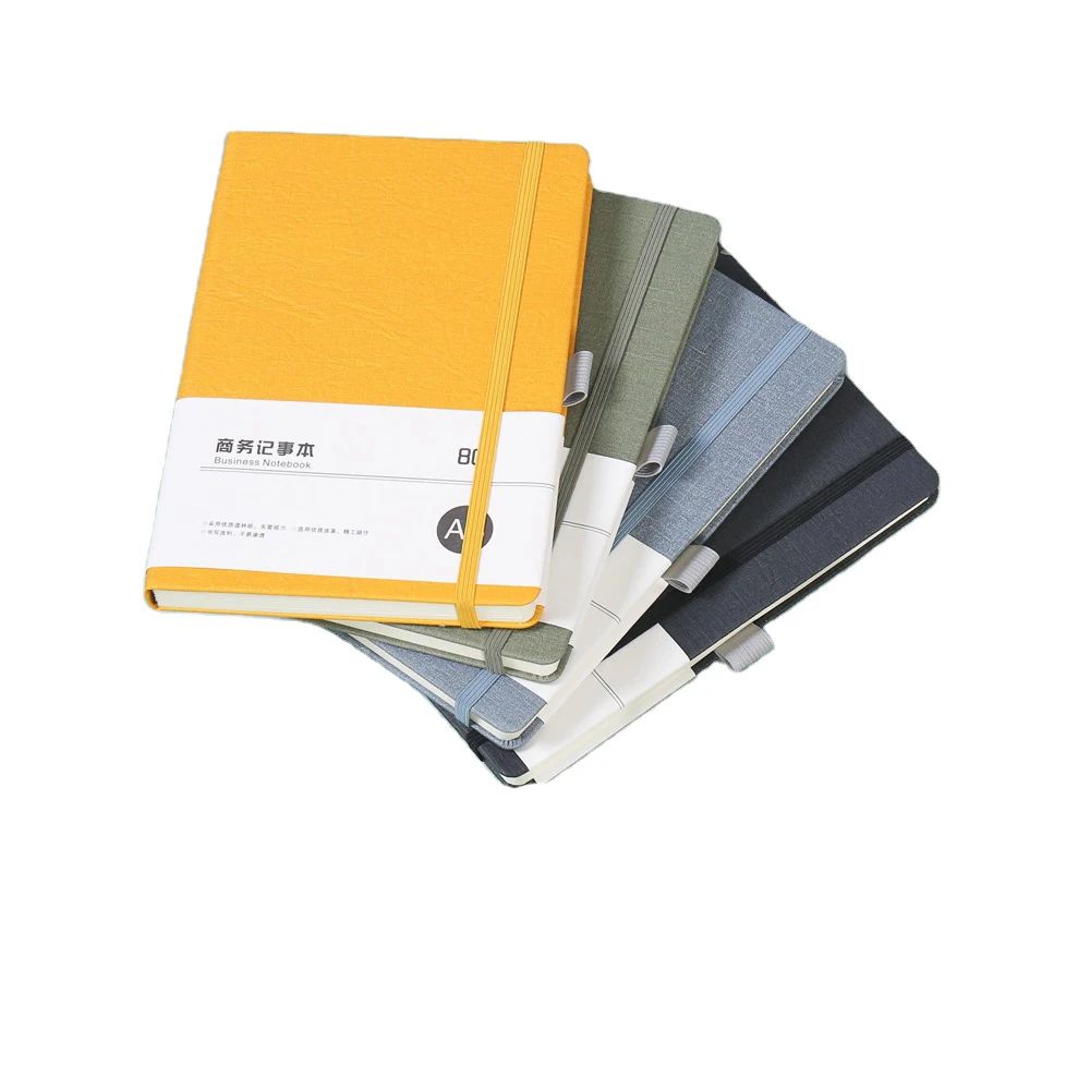 Custom Black Business Notebooks Pu Leather Leather a 5 Cover Notebook Business Corporate Promotional Business Gift Set Notebook, product view 1