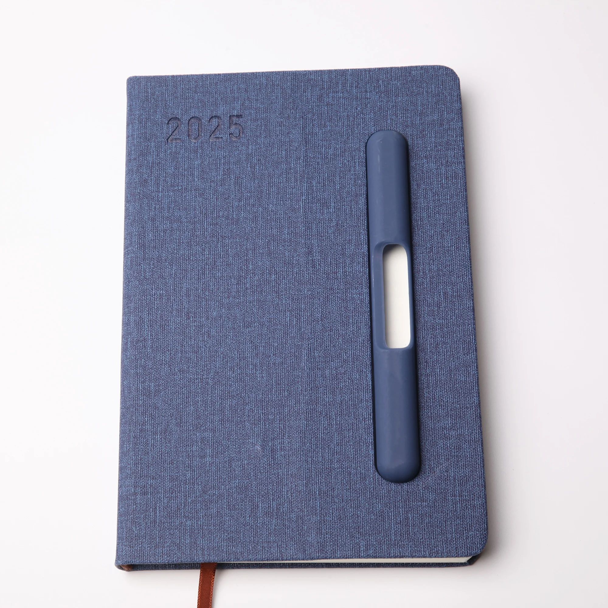 2025 Journal Diary Custom Printing Cover Notebook with Pen Holder Hardcover, product view 1