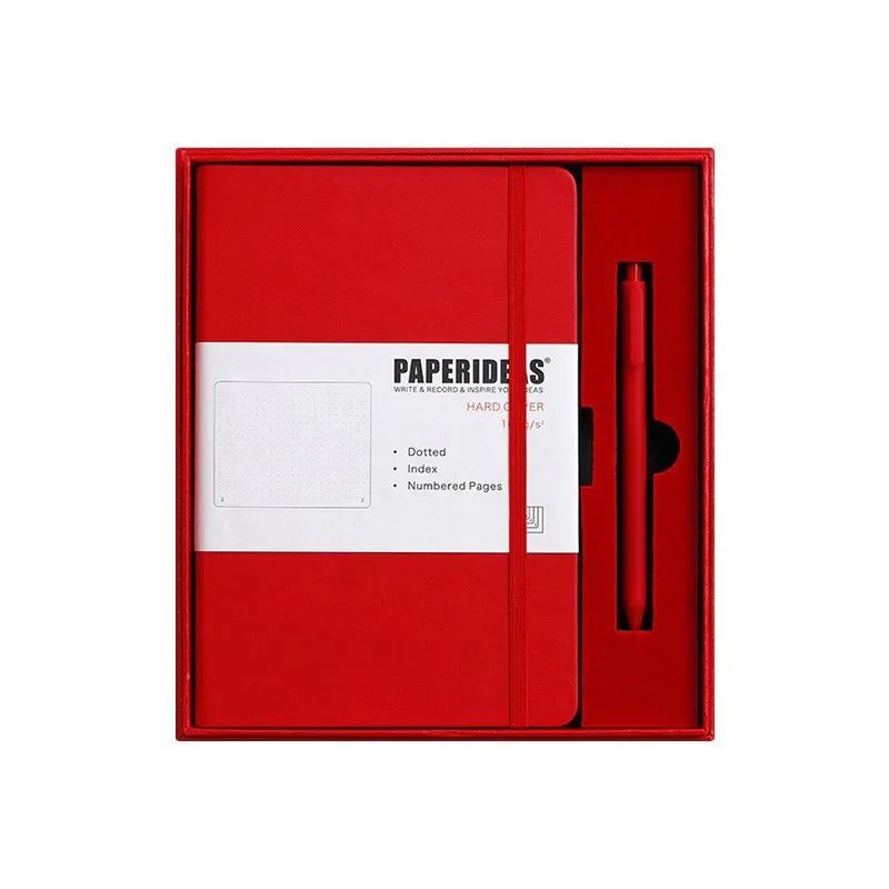 A5 PU Leather Elastic Band Notebook Strap Smooth Writing Notepad Custom Logo Business Promotion Gift Set with Pen, product view 1