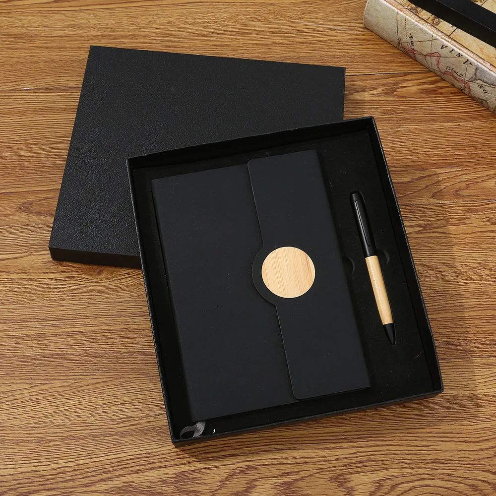 High-end PU Leather Festival Gift Set Custom Design Notebook Pen Business Gift Box for Enterprises, product view 1