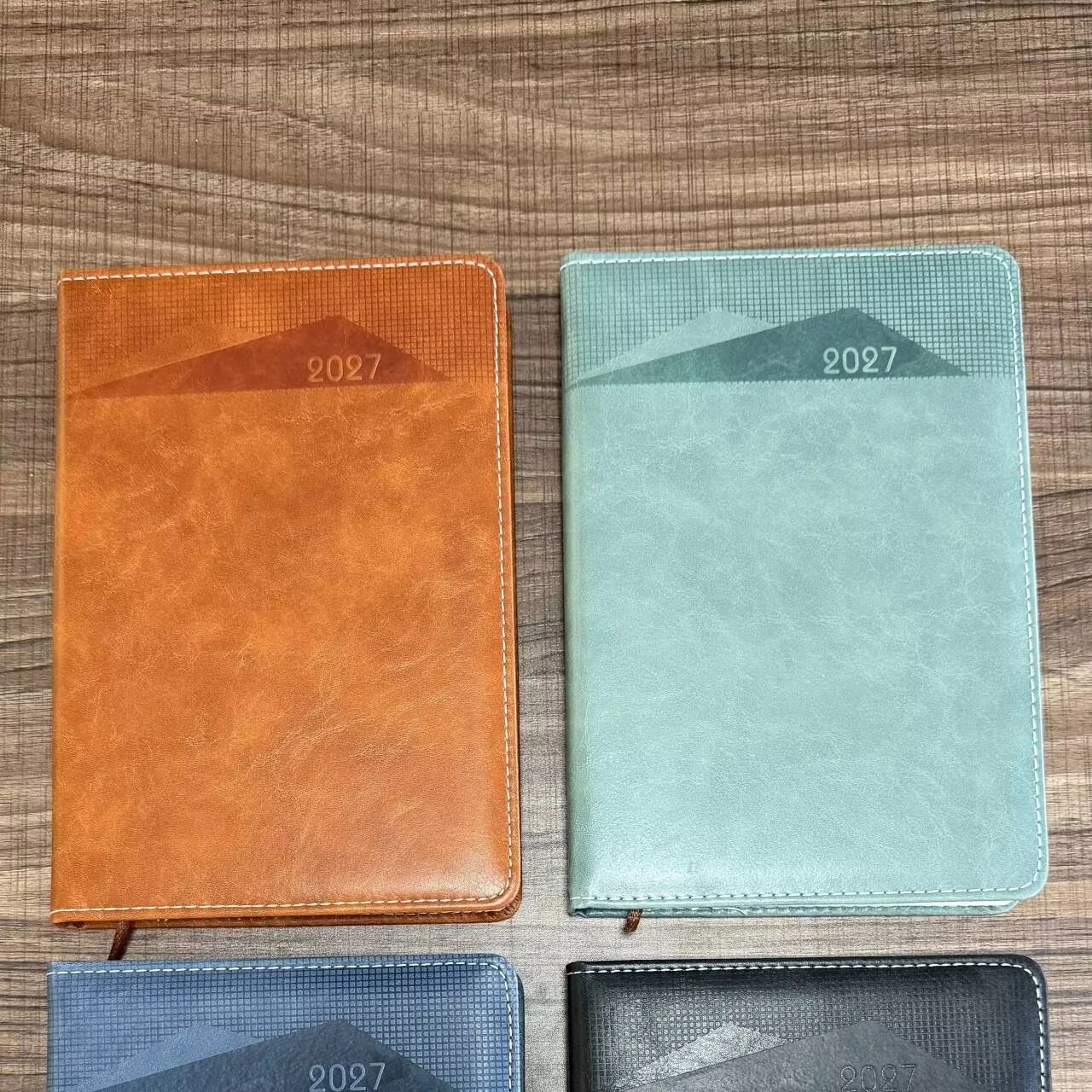 2027 diary A5 custom business notebook agenda office planner weekly journal book pu leather, product view 1