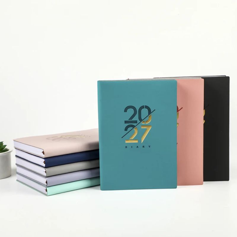 Spanish 2027 Agenda Gift Daily Planner 365 Days English Calendar Soft Cover A5 Custom Logo French Diary, product view 1