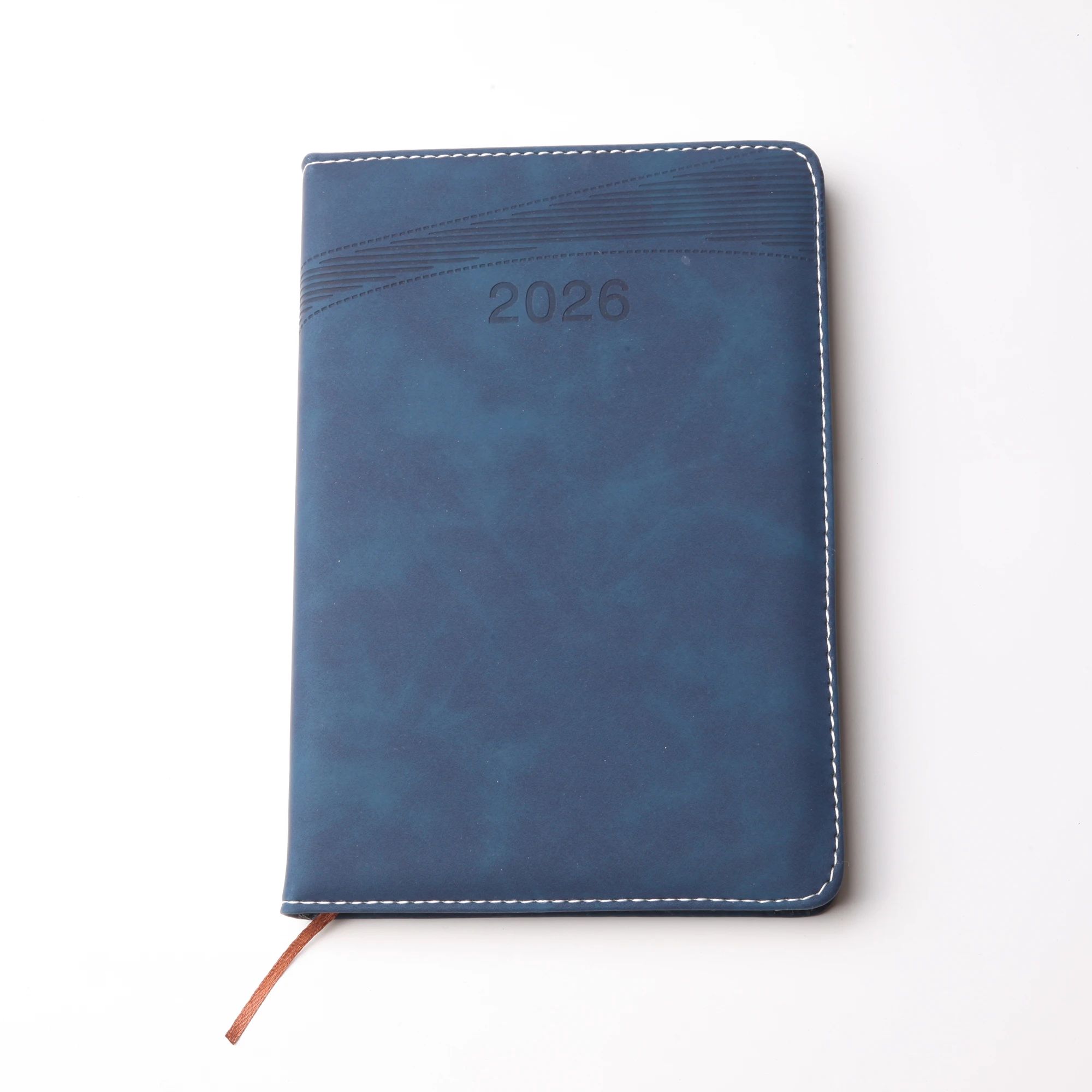 2026 Custom Logo A5 Daily Planner PU Leather Personalized Notebook English Spanish Office Diary, product view 1