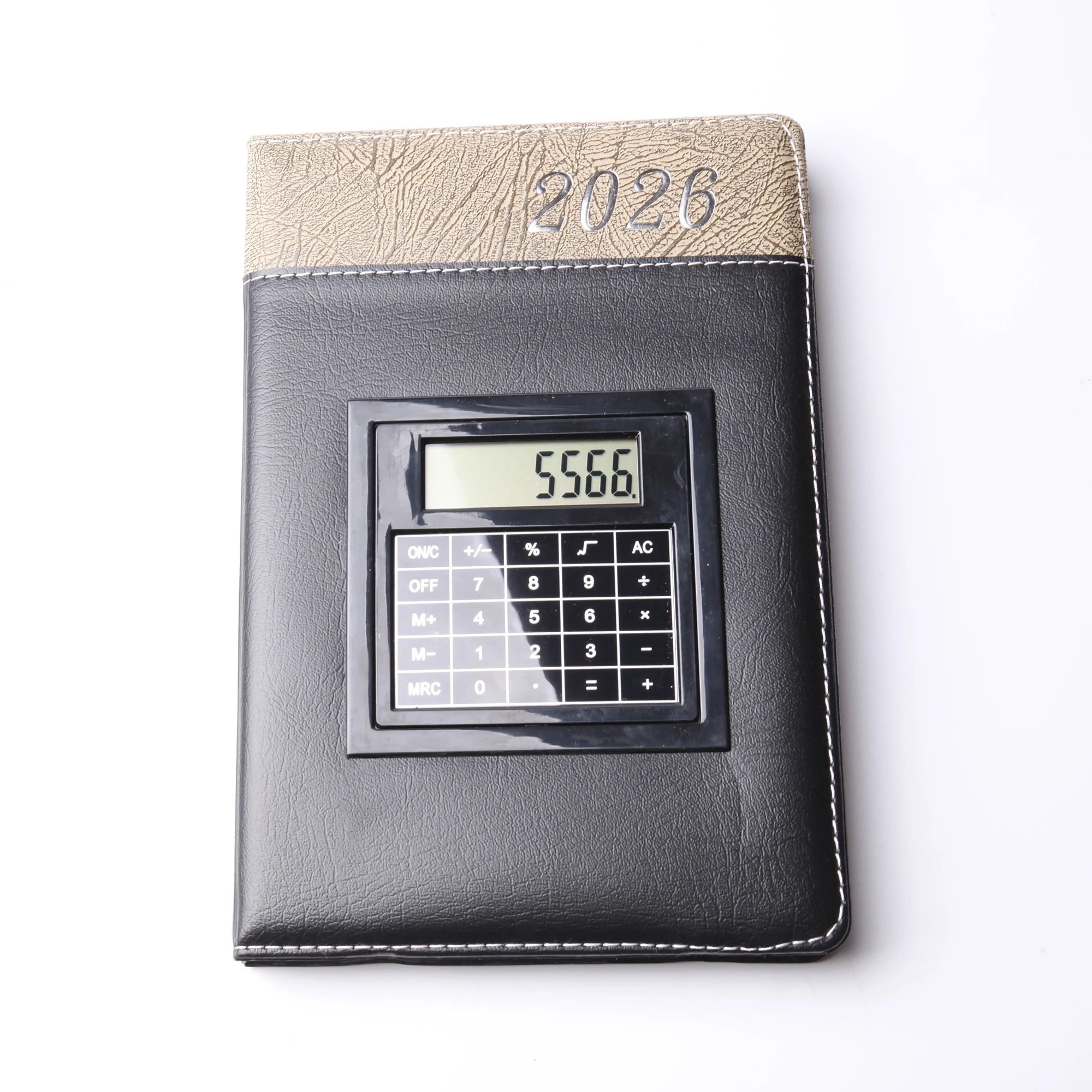 Weekly English or Spanish Agenda Writing Notebook Calculator Planner Custom Cover 2026 Diary, product view 1