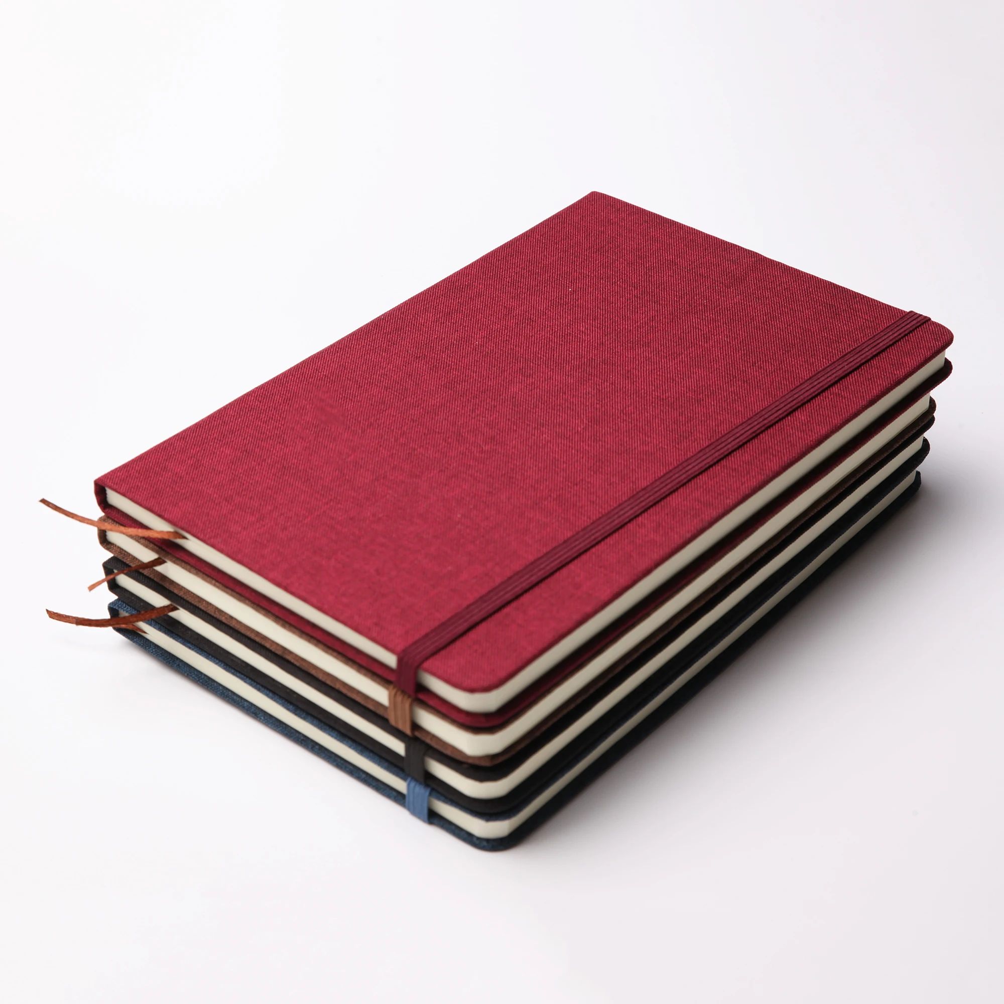 Premium Custom Notebook Fabric Hardcover Journal With Elastic Cord A5 Lined Pages Notebook, product view 1